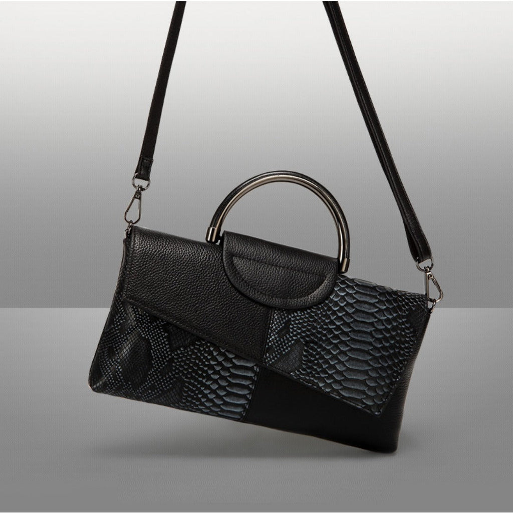 The Noir Luxe Structured Handbag