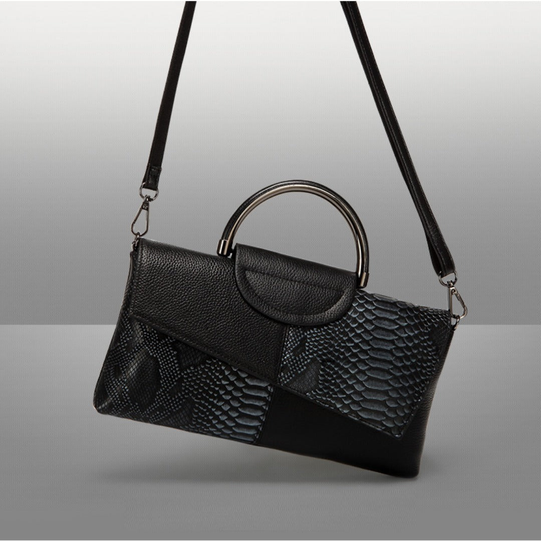 The Noir Luxe Structured Handbag