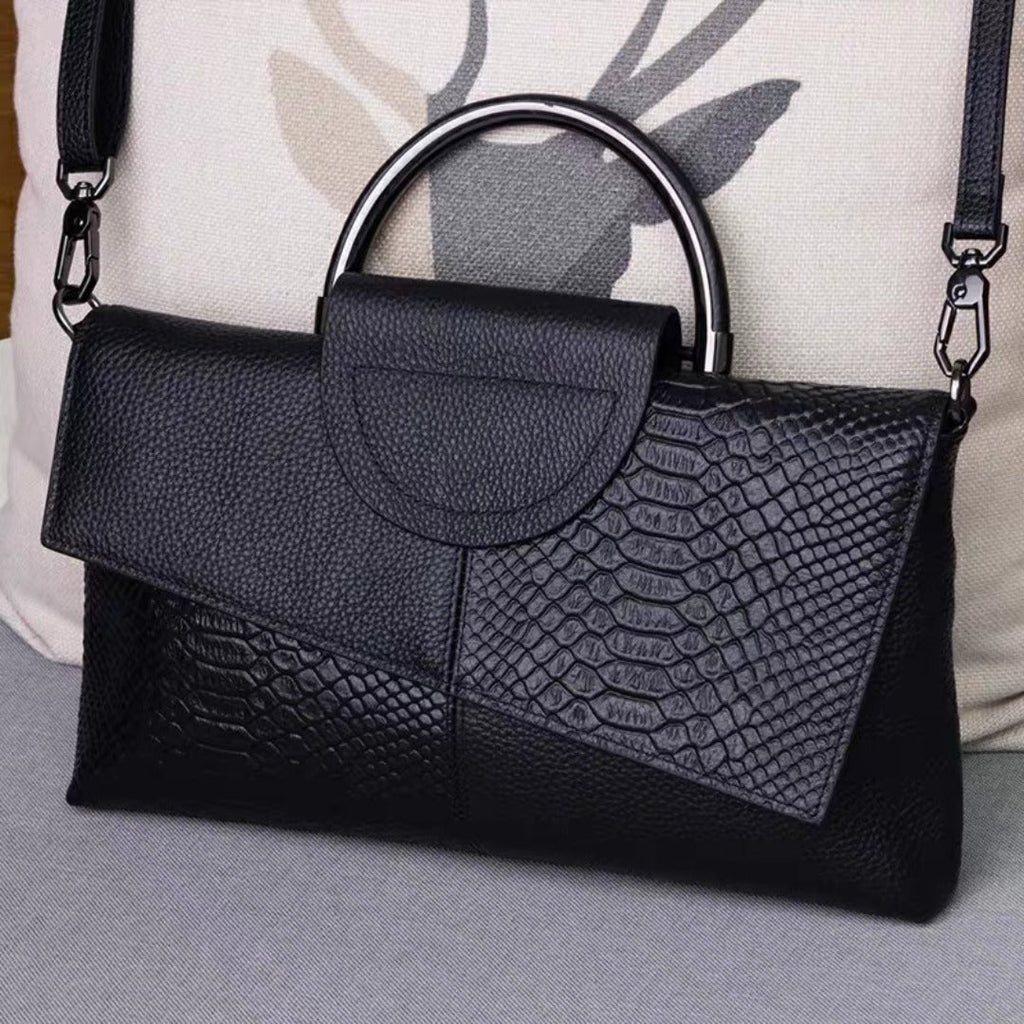 The Noir Luxe Structured Handbag