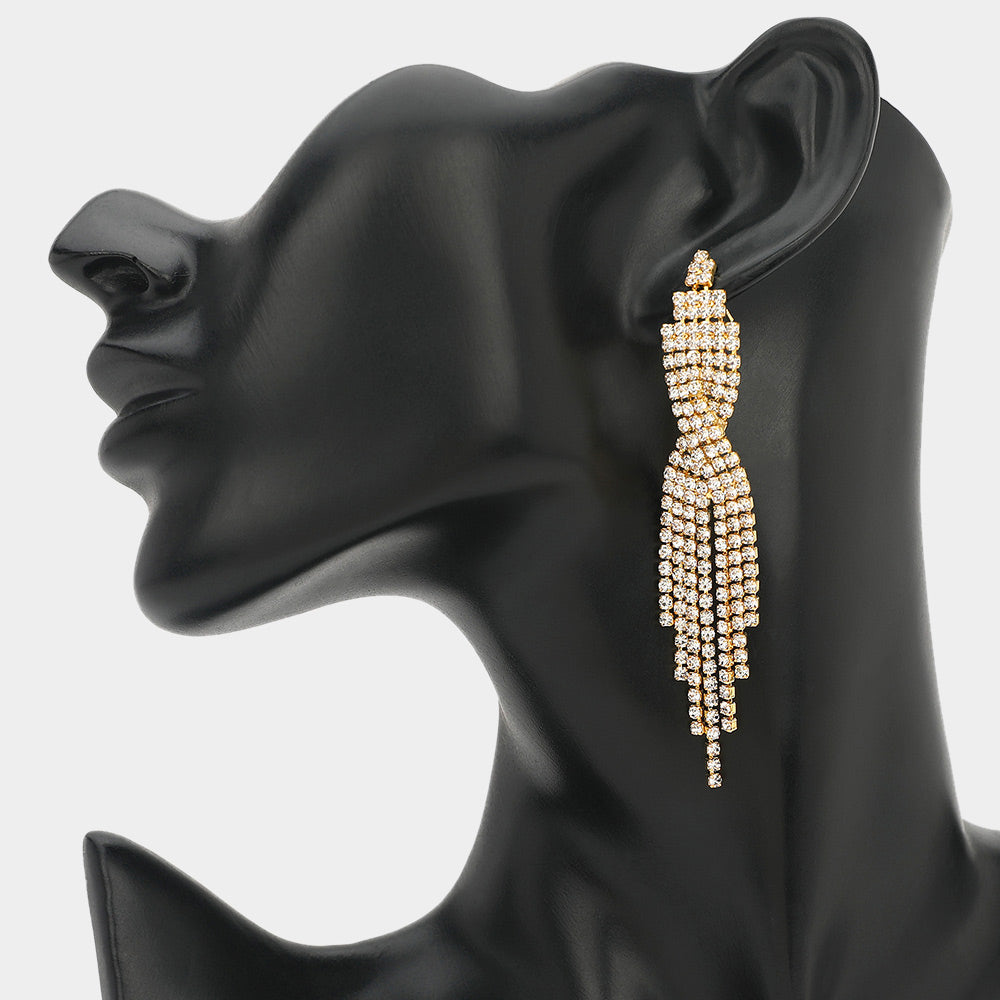 The Midnight Sparkle Tassel Earrings