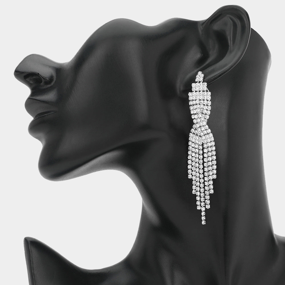 The Midnight Sparkle Tassel Earrings