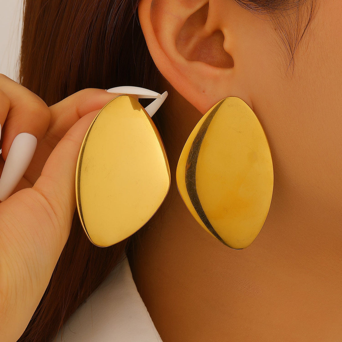 The Sculpted Aura Statement Earrings