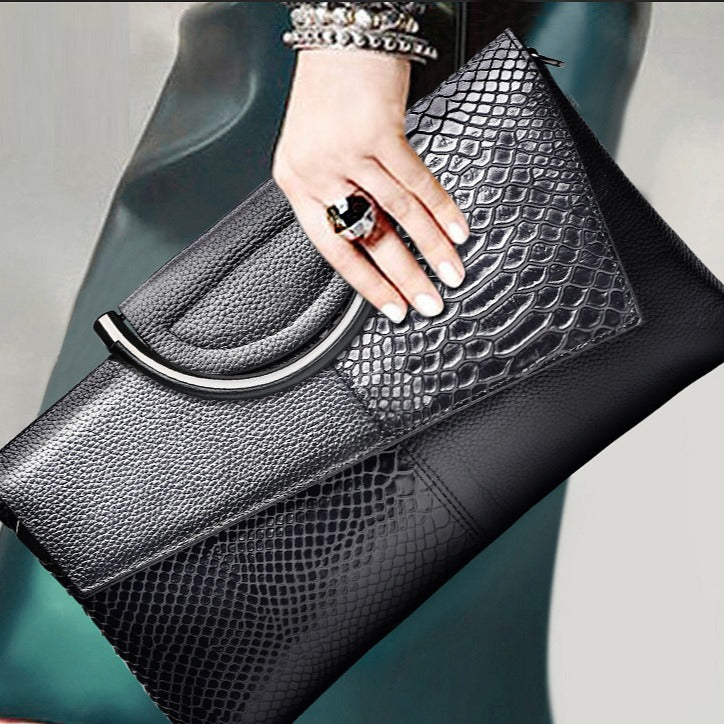 The Noir Luxe Structured Handbag